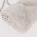 CHANEL Matelasse Chain Shoulder Bag Bore White Silver CC Auth 187487SAM-14