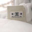 CHANEL Matelasse Chain Shoulder Bag Bore White Silver CC Auth 187487SAM-11