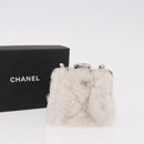 CHANEL Matelasse Chain Shoulder Bag Bore White Silver CC Auth 187487SAM-12