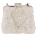CHANEL Matelasse Chain Shoulder Bag Bore White Silver CC Auth 187487SAM-2