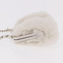 CHANEL Matelasse Chain Shoulder Bag Bore White Silver CC Auth 187487SAM-4