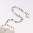 CHANEL Matelasse Chain Shoulder Bag Bore White Silver CC Auth 187487SAM-8