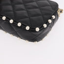CHANEL Matelasse Chain Shoulder Bag Calf Skin Black Gold CC Auth 187491SAM-16