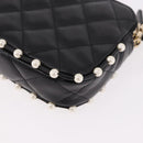 CHANEL Matelasse Chain Shoulder Bag Calf Skin Black Gold CC Auth 187491SAM-18