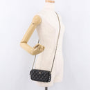 CHANEL Matelasse Chain Shoulder Bag Calf Skin Black Gold CC Auth 187491SAM-26