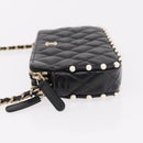 CHANEL Matelasse Chain Shoulder Bag Calf Skin Black Gold CC Auth 187491SAM-4