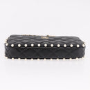 CHANEL Matelasse Chain Shoulder Bag Calf Skin Black Gold CC Auth 187491SAM-5