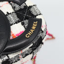 CHANEL Matelasse Chain Shoulder Bag tweed White Gold CC Auth 187493SM-14