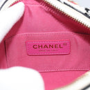 CHANEL Matelasse Chain Shoulder Bag tweed White Gold CC Auth 187493SM-16