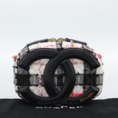 CHANEL Matelasse Chain Shoulder Bag tweed White Gold CC Auth 187493SM-24