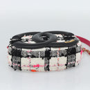 CHANEL Matelasse Chain Shoulder Bag tweed White Gold CC Auth 187493SM-9