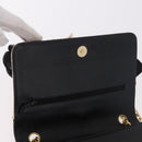 CHANEL Choco Bar Chain Shoulder Bag Lamb Skin Black Gold CC Auth 187494SAM-21
