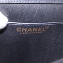 CHANEL Choco Bar Chain Shoulder Bag Lamb Skin Black Gold CC Auth 187494SAM-23