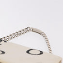 CHANEL Matelasse Chain Hand Bag Canvas White Silver CC Auth 187495V-8