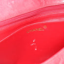 CHANEL Matelasse Chain Shoulder Bag Patent leather Red Gold CC Auth 187496-15