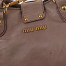 Miu Miu Handtas Leer 2-weg Roze Goud Auth 187497-20