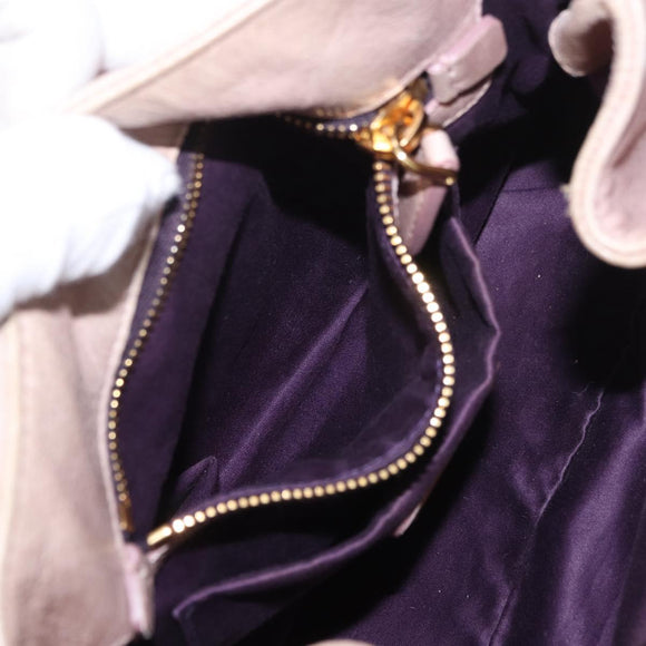 Miu Miu Handtas Leer 2-weg Roze Goud Auth 187497