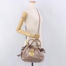 Miu Miu Handtas Leer 2-weg Roze Goud Auth 187497-26