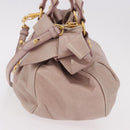 Miu Miu Handtas Leer 2-weg Roze Goud Auth 187497-3