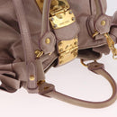 Miu Miu Handtas Leer 2-weg Roze Goud Auth 187497-6