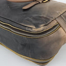 PRADA Handtas Leer 2-weg Beige Goud Auth 187498A-16