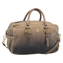 PRADA Handtas Leer 2-weg Beige Goud Auth 187498A-1