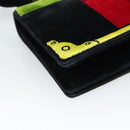 PRADA Shoulder Bag Velor Black Gold Auth 187500V-13