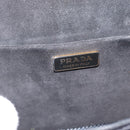 PRADA Shoulder Bag Velor Black Gold Auth 187500V-16