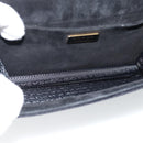 PRADA Shoulder Bag Velor Black Gold Auth 187500V-17