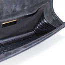 PRADA Shoulder Bag Velor Black Gold Auth 187500V-18