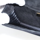 PRADA Shoulder Bag Velor Black Gold Auth 187500V-19