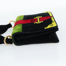 PRADA Shoulder Bag Velor Black Gold Auth 187500V-4