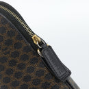 CELINE Macadam Canvas Hand Bag PVC Leather Black Gold Auth 187503A-9
