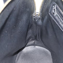 CELINE Macadam Canvas Hand Bag PVC Leather Black Gold Auth 187503A-20