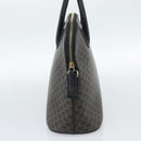CELINE Macadam Canvas Hand Bag PVC Leather Black Gold Auth 187503A-3