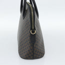 CELINE Macadam Canvas Hand Bag PVC Leather Black Gold Auth 187503A-4