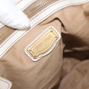 Miu Miu Hand Bag Leather Ivory Gold Auth 187504A-10