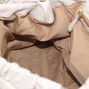 Miu Miu Hand Bag Leather Ivory Gold Auth 187504A-19