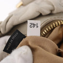 Miu Miu Hand Bag Leather Ivory Gold Auth 187504A-12