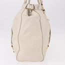 Miu Miu Hand Bag Leather Ivory Gold Auth 187504A-4