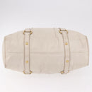 Miu Miu Hand Bag Leather Ivory Gold Auth 187504A-5