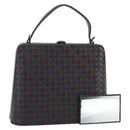 BOTTEGA VENETA INTRECCIATO Hand Bag Leather Black Gold Auth 187505V-1