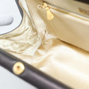 BOTTEGA VENETA INTRECCIATO Hand Bag Leather Black Gold Auth 187505V-19