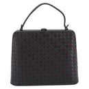 BOTTEGA VENETA INTRECCIATO Hand Bag Leather Black Gold Auth 187505V-13