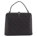 BOTTEGA VENETA INTRECCIATO Hand Bag Leather Black Gold Auth 187505V-2