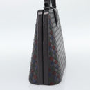 BOTTEGA VENETA INTRECCIATO Hand Bag Leather Black Gold Auth 187505V-4
