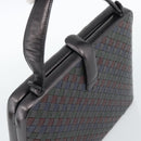 BOTTEGA VENETA INTRECCIATO Hand Bag Leather Black Gold Auth 187505V-6