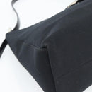 FENDI Mamma Baguette Shoulder Bag Cotton jersey Black Silver Auth 187506V-14