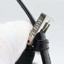 FENDI Mamma Baguette Shoulder Bag Cotton jersey Black Silver Auth 187506V-10