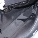 FENDI Mamma Baguette Shoulder Bag Cotton jersey Black Silver Auth 187506V-11